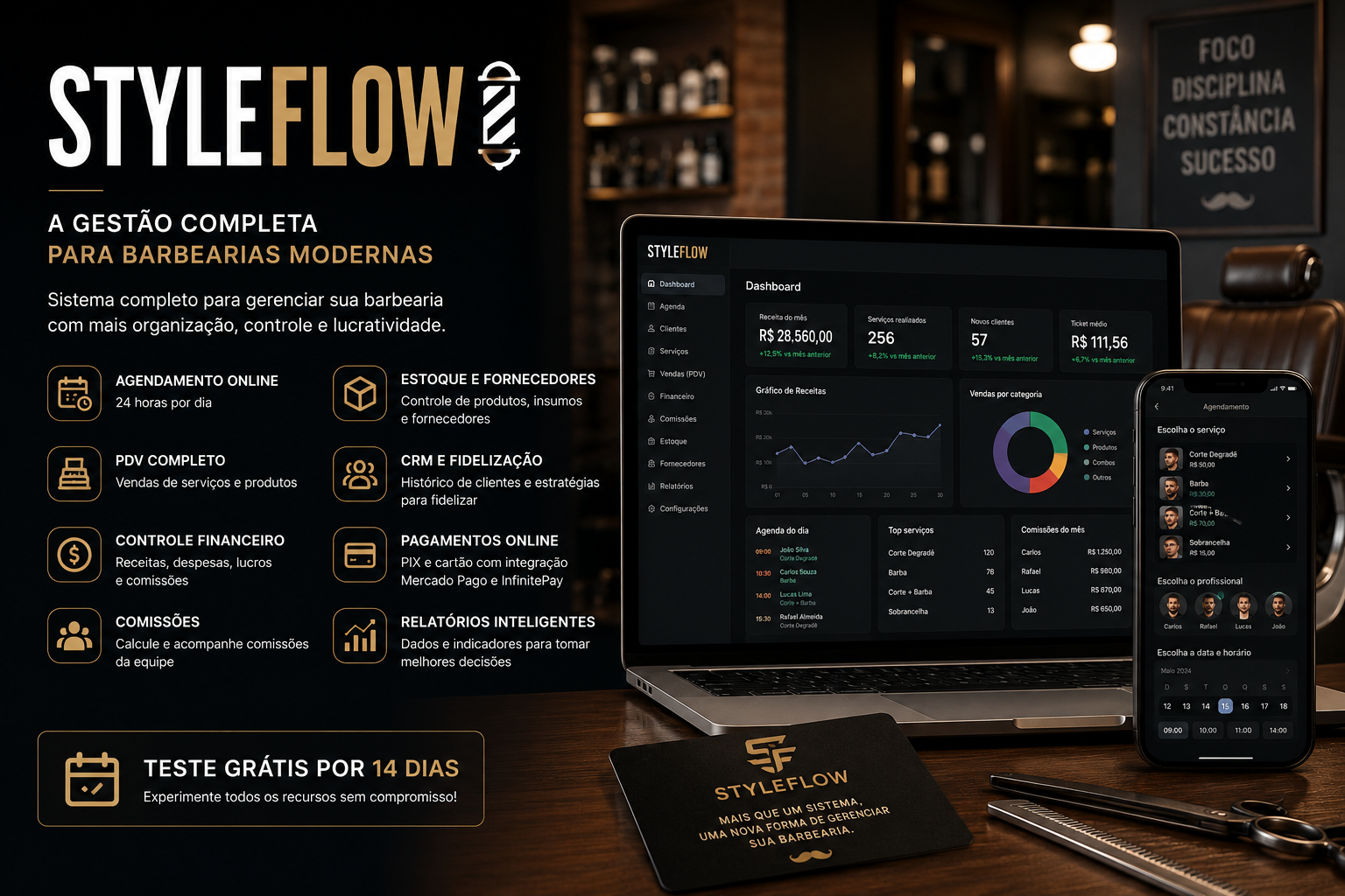 StyleFlow: a gestão inteligente que transforma barbearias em negócios mais organizados e lucrativos